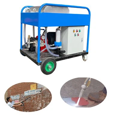 500BAR 전기 녹 제거 고압 물 모래 블래스터
